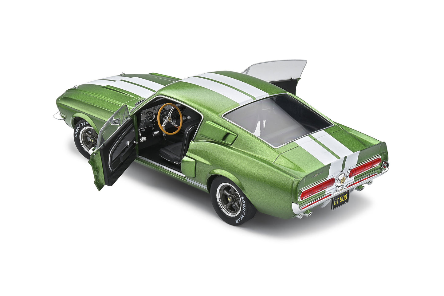 Solido 1967 Ford Shelby Mustang GT500 Lime Green w/ White Stripes 1:18