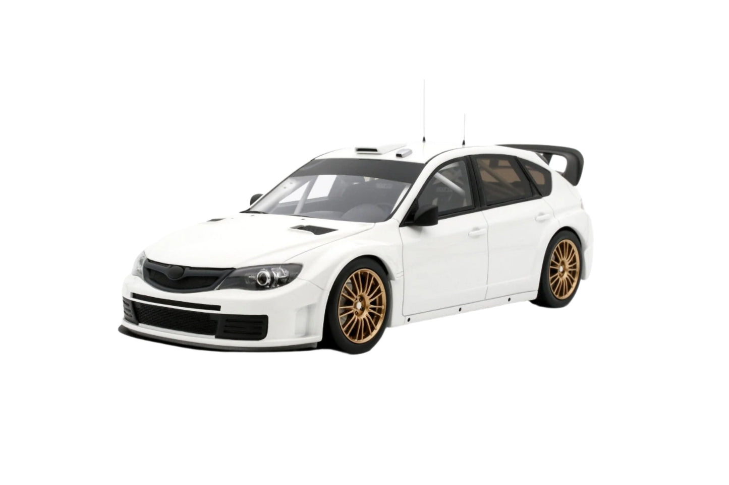 Otto 2008 Subaru Impreza White w/ Gold Wheels 1:18