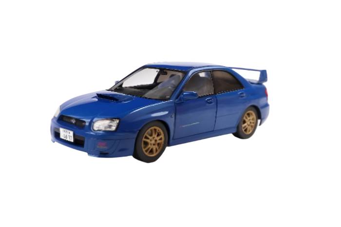 Solido 2003 Subaru WRX STi (GDB) Blue w/ Gold Wheels 1:18