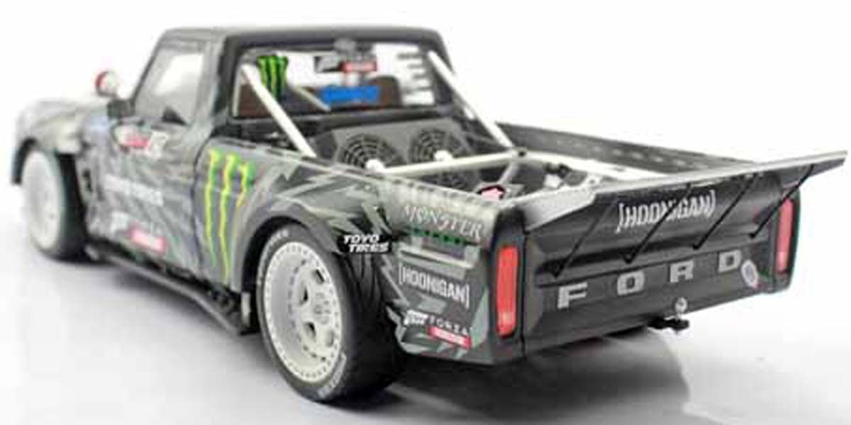 Top Marques 1977 Ford USA F-150 Pick-Up No 43 Hoonigan 2019 Climbkhana 2  Tianmen Ken Block Black White w/ White Wheels 1:18