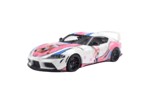 Solido 2024 Toyota GR Supra A90 Itasha White and Pink 1:18