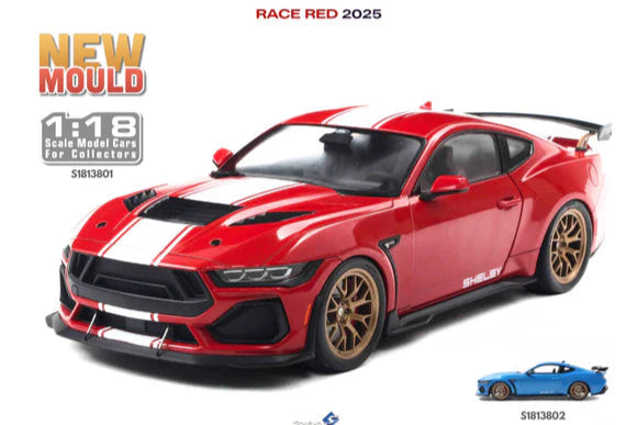 Solido 2025 Ford Shelby Mustang Super Snake Red w/ White Stripes 1:18