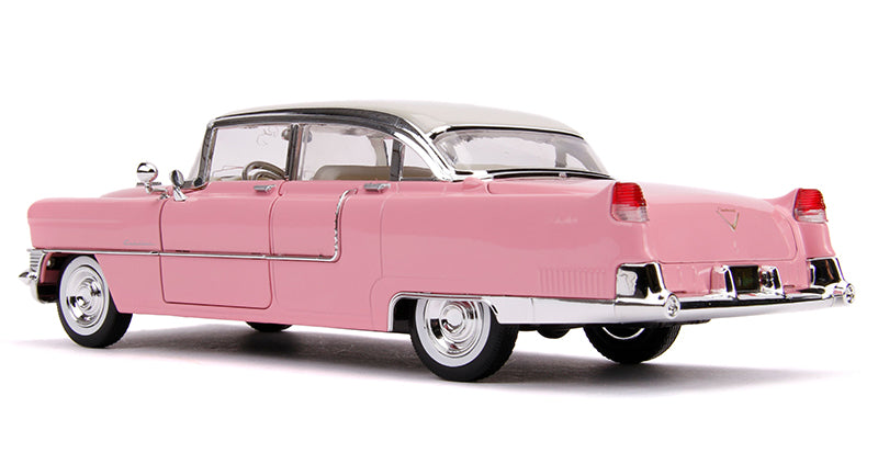 Elvis Presley's Pink 1955 Cadillac Fleetwood with Elvis Figure 1:24