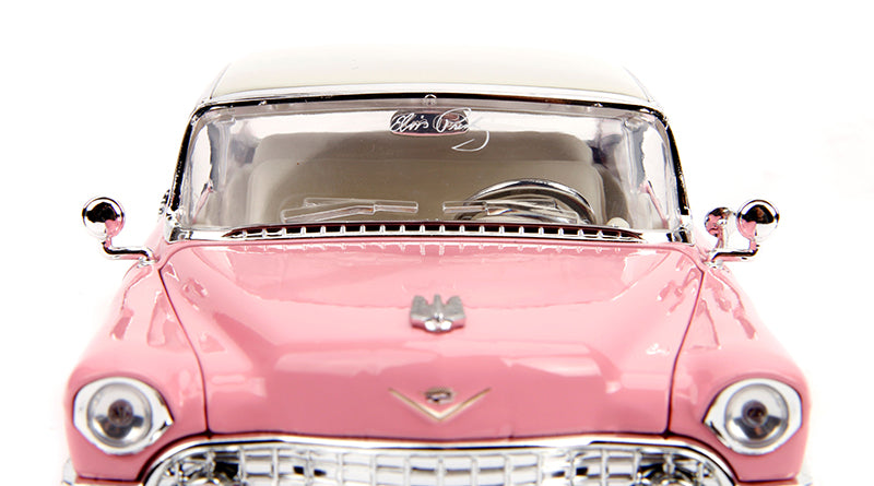 Elvis Presley's Pink 1955 Cadillac Fleetwood with Elvis Figure 1:24