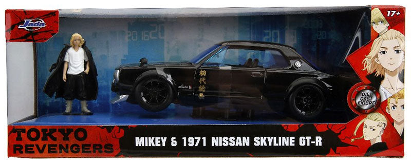 1971 Nissan Skyline GT-R with Mikey Figure - Tokyo Revengers (TV Series 2021-Present) 1:24