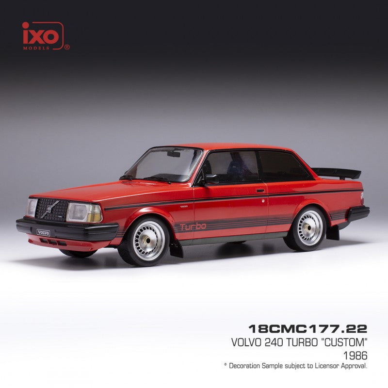 Ixo 1986 Volvo 240 Turbo Custom Coupe Red 1:18