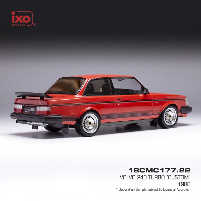 Ixo 1986 Volvo 240 Turbo Custom Coupe Red 1:18