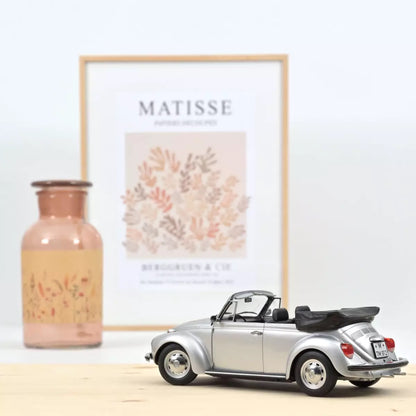 Norev 1973 VW Beetle (Bug) 1303 Cabriolet Silver Metallic 1:18