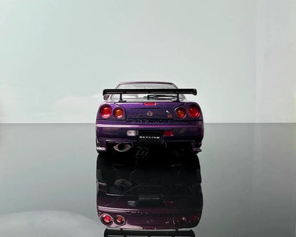 Motorhelix 1999 Nissan Skyline GT-R R34 (BNR34) CRS RHD Midnight Purple III (Chameleon) 1:18