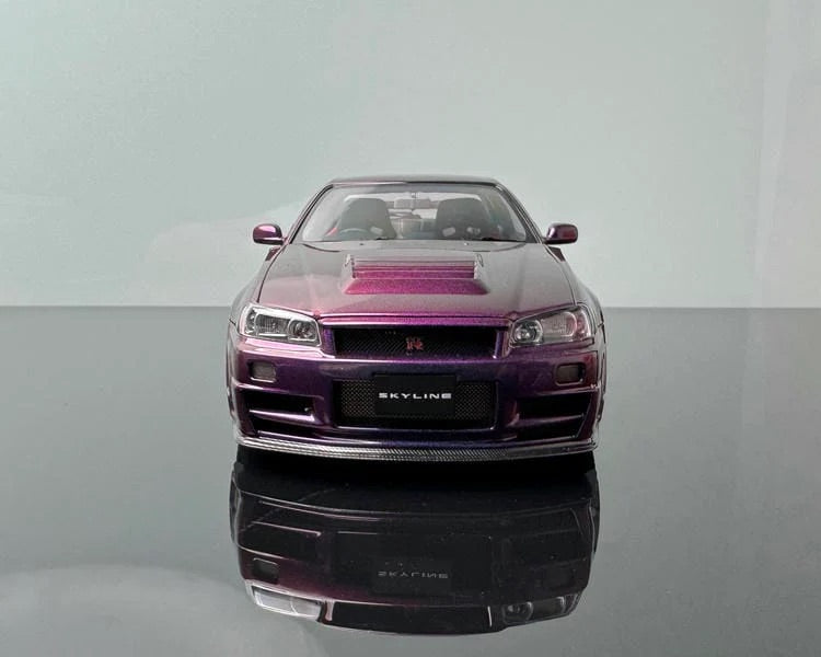 Motorhelix 1999 Nissan Skyline GT-R R34 (BNR34) CRS RHD Midnight Purple III (Chameleon) 1:18