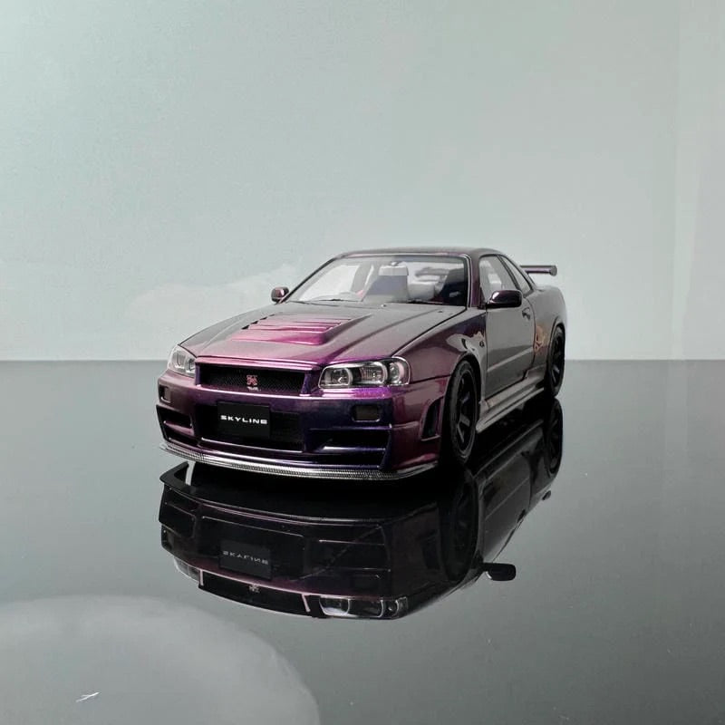 Motorhelix 1999 Nissan Skyline GT-R R34 (BNR34) CRS RHD Midnight Purple III (Chameleon) 1:18