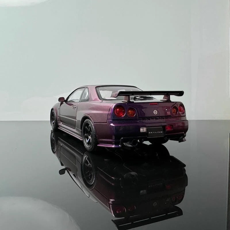 Motorhelix 1999 Nissan Skyline GT-R R34 (BNR34) CRS RHD Midnight Purple III (Chameleon) 1:18